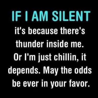 if i am silent